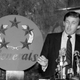 Donald Trump speaks to reporters in 1985 about one of his many failed ventures. Photo credit: Marty Lederhandler/AP